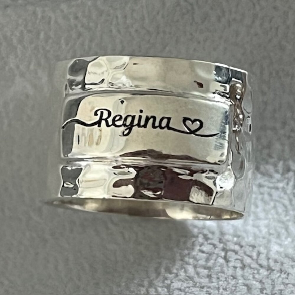 SS WIDE BAND RING SZ. 10 NWOT